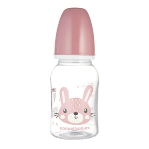 CANPOL Standartinis buteliukas 120ml CUTE ANIMALS rožinis