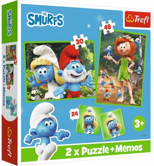 TREFL galvosūkis 2 viename + ATMINTIES Smagūs smurfų žaidimai