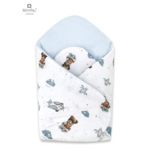 KIECZMERSKI Standintas vytinys 75x75 cm MIMINU DESIGN Meškiukai, mėlyni, 100% medvilnė