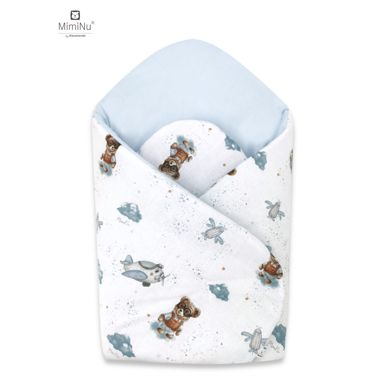 KIECZMERSKI Standintas vytinys 75x75 cm MIMINU DESIGN Meškiukai, mėlyni, 100% medvilnė