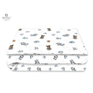 KIECZMERSKI Patalynė C-2 100x135 cm MIMINU DESIGN Meškiukai, mėlyni, 100% medvilnė