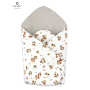 KIECZMERSKI Standintas vystyklas 75x75 cm MIMINU DESIGN Ducklings smėlio spalvos medvilnė 100%