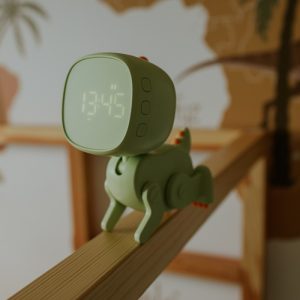 MARY'S Robo Dino žadintuvas rožinis