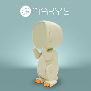 MARY'S Robo Dino žadintuvas baltas