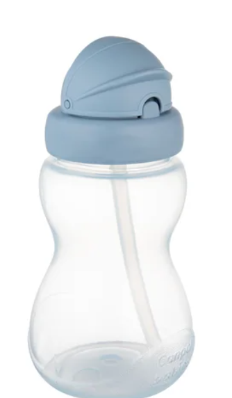 CANPOL Butelis su sulankstoma silikonine tūbele 270 ml mėlyna