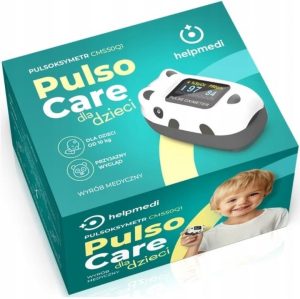 HELPMEDI PulsoCare Panda pulso oksimetras skirtas vaikams, sveriantiems daugiau nei 10 kg