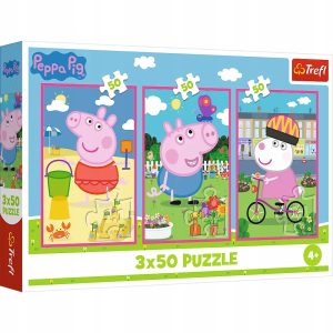 TREFL Dėlionė 3x50 Draugystės galia / Peppa Pig