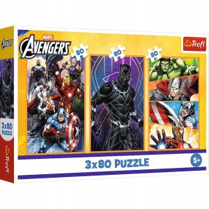 TREFL galvosūkis 3 x 80 veiksmo kupinų dienų / Disney Marvel the Avengers