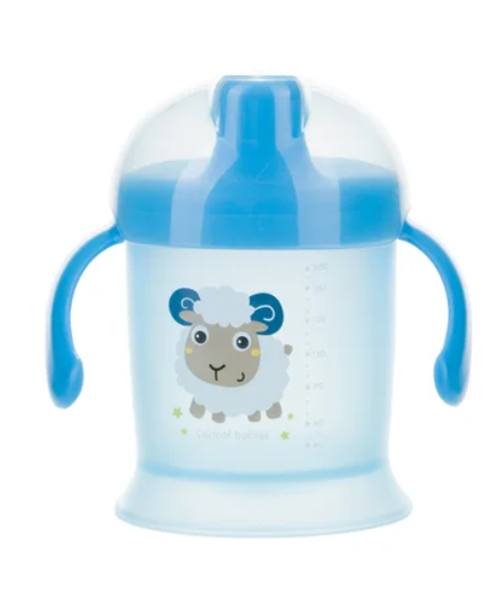 CANPOL Sippy puodelis 200ml Bunny & company mėlynas