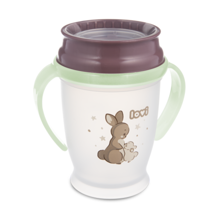 LOVI Puodelis 360 250ml Night&Day Rabbit