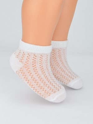 NOVITI Žakardinės kojinės kūdikiams, baltos, 12-18m