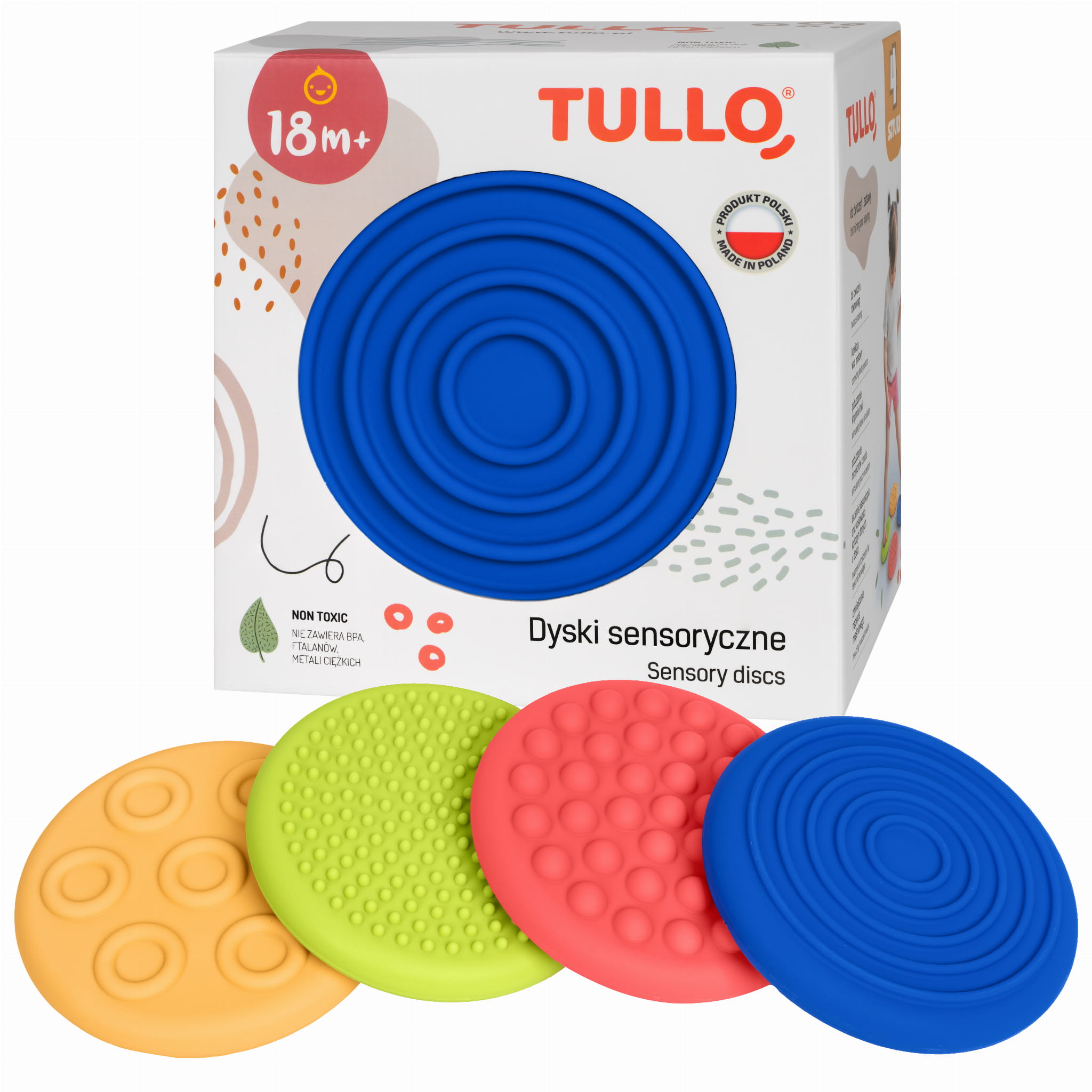 TULLO Sensoriniai diskai, įvairios tekstūros - 4 vnt. - Image 2