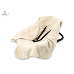 KIECZMERSKI Muslin vytinys - antklodė nešynėms, sėdynė 75x75 cm MUSLINAS, 100% medvilnė, smėlio spalvos