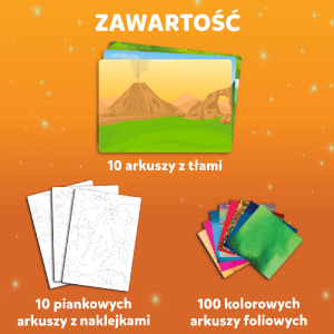 TREFL Skillmatics Foil Fun dinozaurų žemė