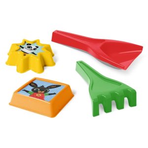WADER Bing łopatka i grabki + 2 foremki mix