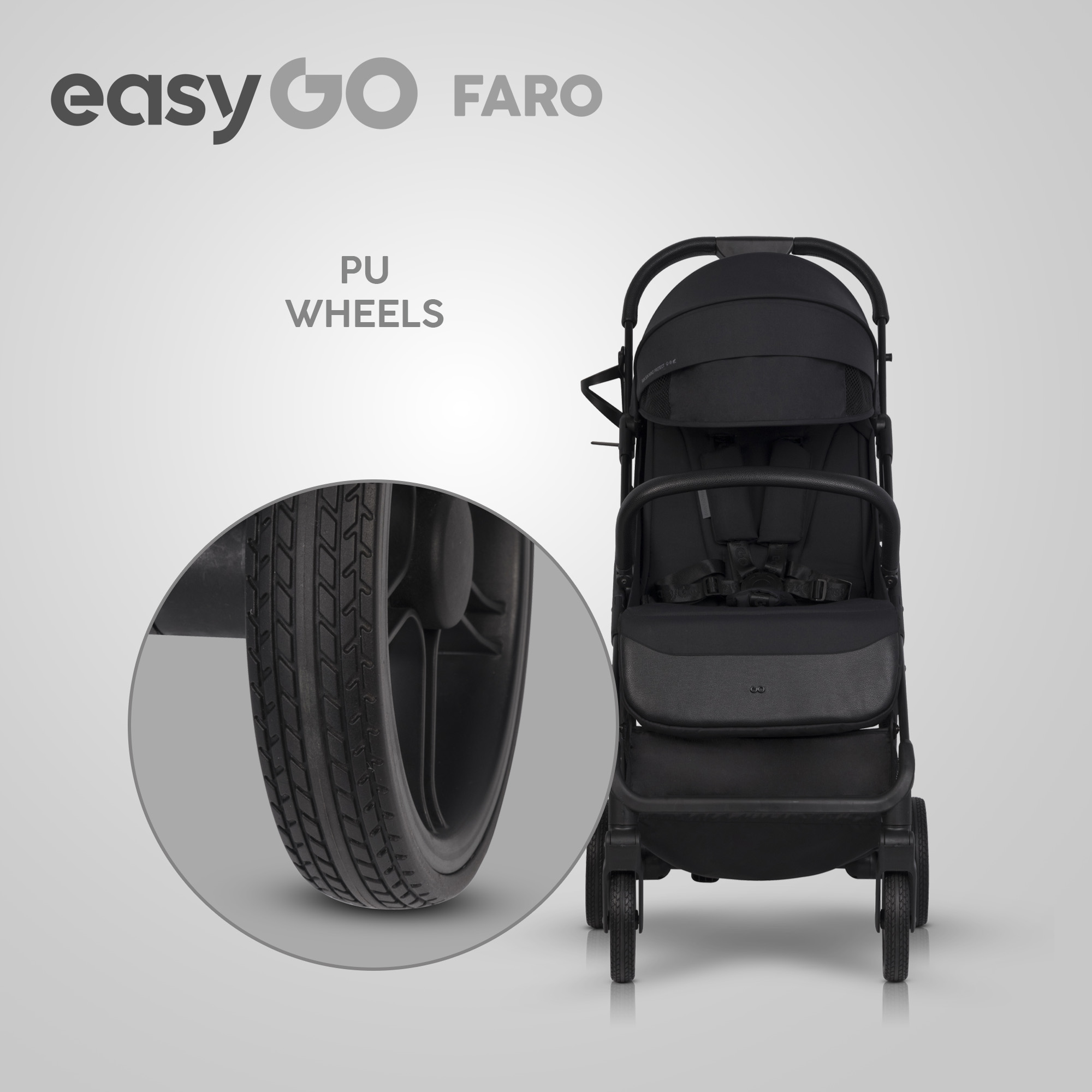 EASY GO FARO EBONY BLACK vežimėlis - Image 5