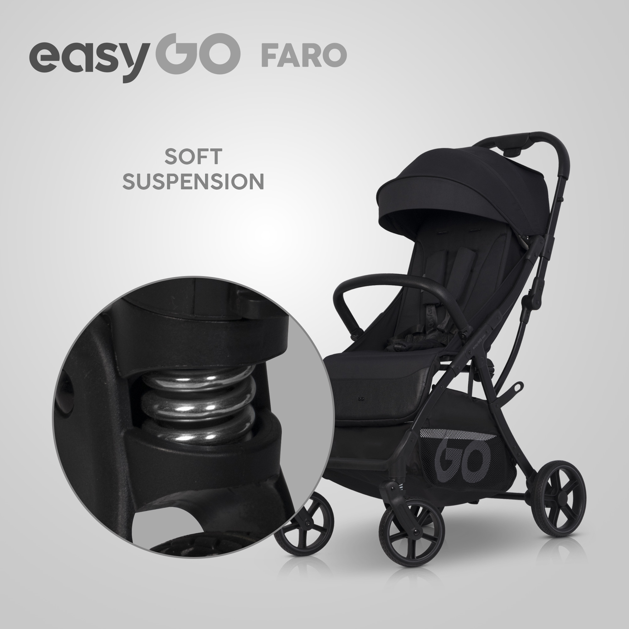 EASY GO FARO EBONY BLACK vežimėlis - Image 9