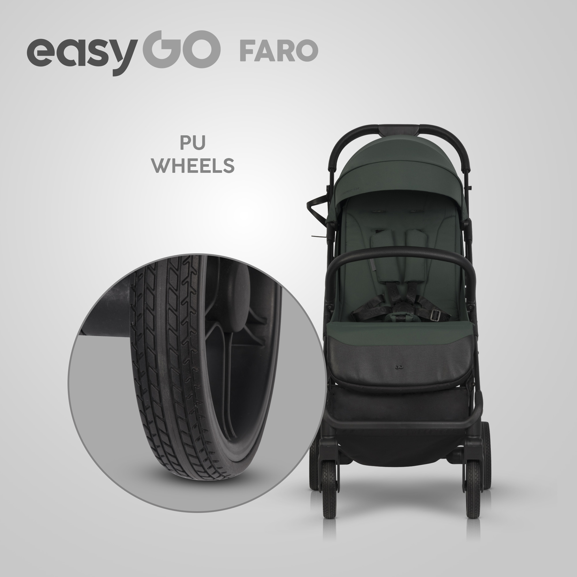 EASY GO FARO SAGE GREEN vežimėlis - Image 10