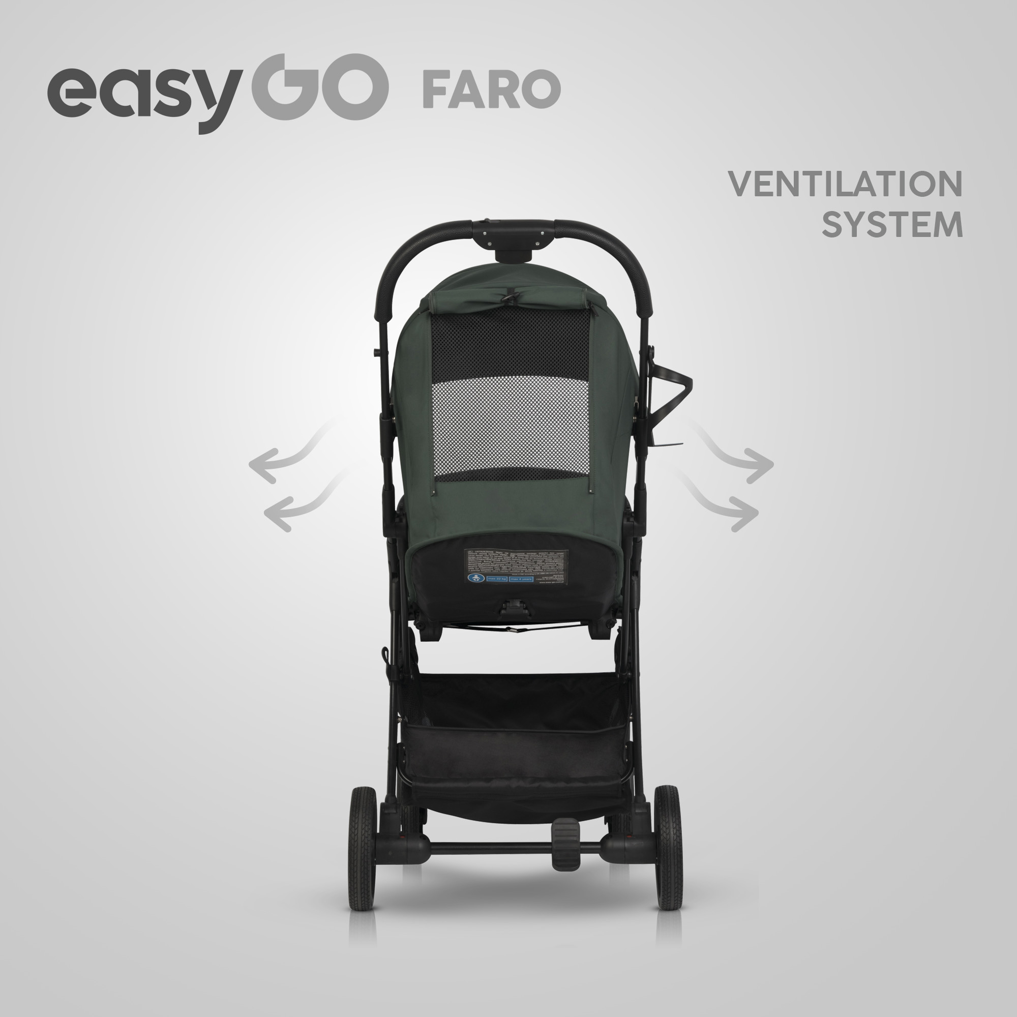 EASY GO FARO SAGE GREEN vežimėlis - Image 3