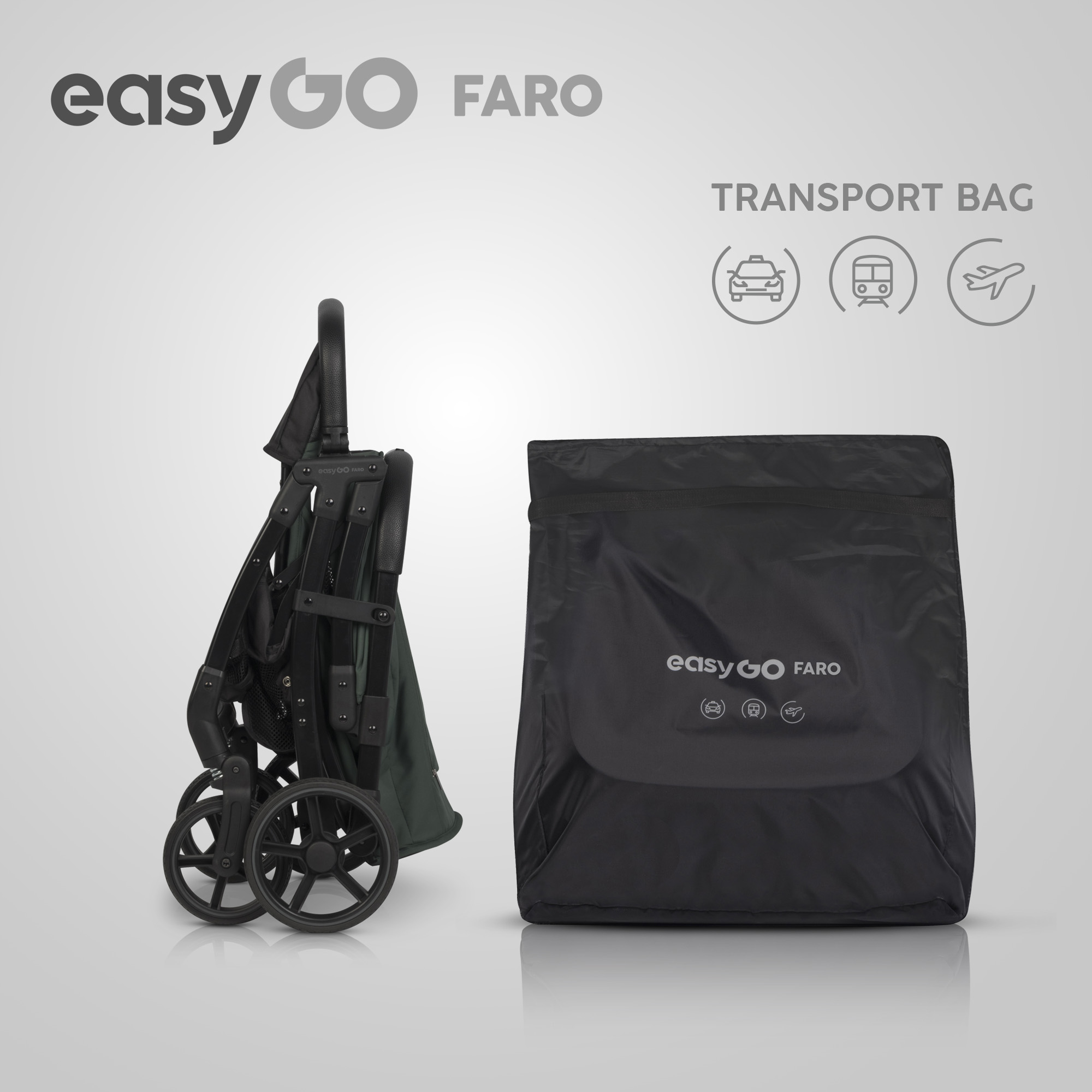 EASY GO FARO SAGE GREEN vežimėlis - Image 6