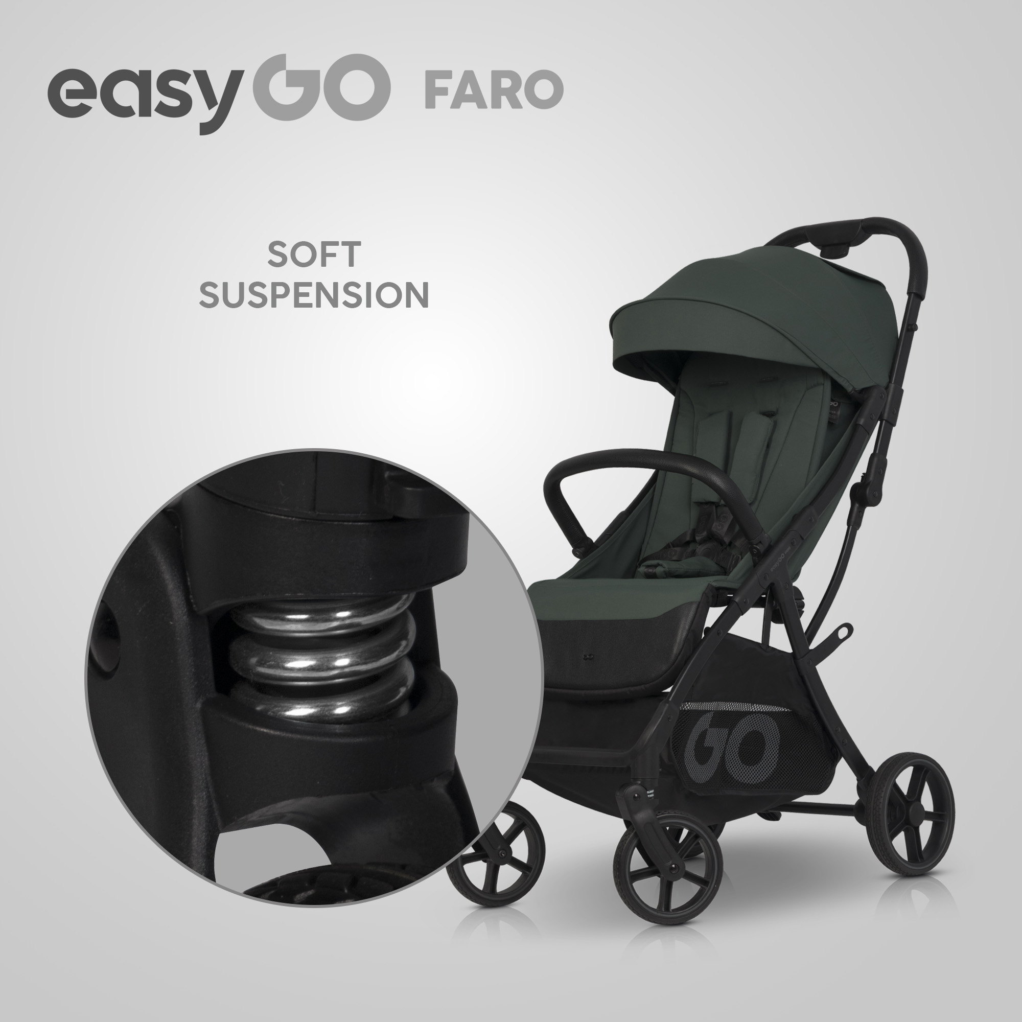 EASY GO FARO SAGE GREEN vežimėlis - Image 9