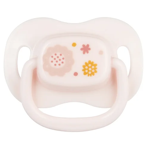 CANPOL Silikoninis simetriškas čiulptukas 6-18 mėn Newborn Baby rožinis