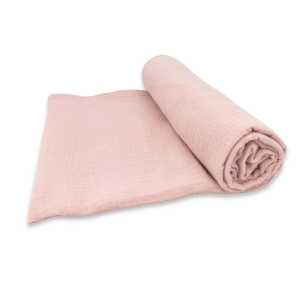 KIECZMERSKI vytinys 120x120 MEDVILNĖS MUSLINAS, 100% medvilnė, rožinė pudra