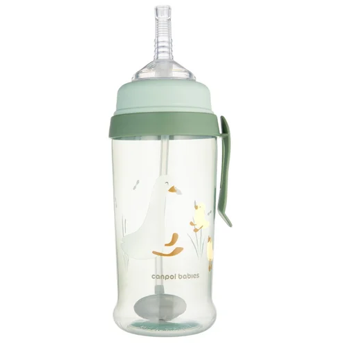 CANPOL Neišsiliejantis buteliukas su tūbele ir svoriu 350ml GOOSE - Image 3