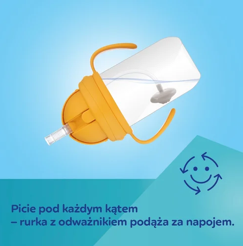 CANPOL Sippy puodelis su vamzdeliu ir svoriu BabiesBoo panda balta - Image 5