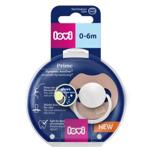 LOVI Prime dinaminis silikoninis čiulptukas 0-6m 1 vnt Blush Glow