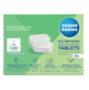 CANPOL Eco-sertifikuotos indaplovės tabletės 30 vnt.