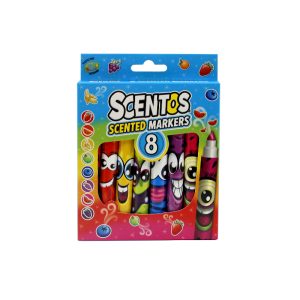 SCENTOS Kvepiantys žymekliai - juokingi veidai 8 vnt
