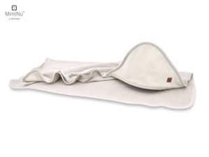 KIECZMERSKI Maudymosi užvalkalas 100x100 MIMINU SOFT + skalbimo šluostė smėlio spalvos