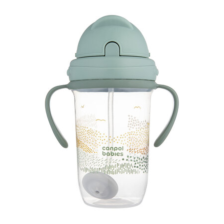 CANPOL Sippy puodelis su vamzdeliu ir svoriu 270ml MOUNTAINS