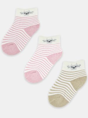 NOVITI Mergaičių kojinės su pūkuotu rankogaliu cat mix 6-12m
