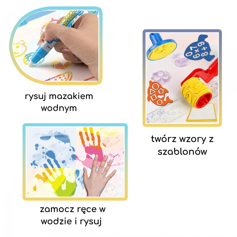 WOOPIE Vandens piešimo kilimėlis su priedais - Image 4