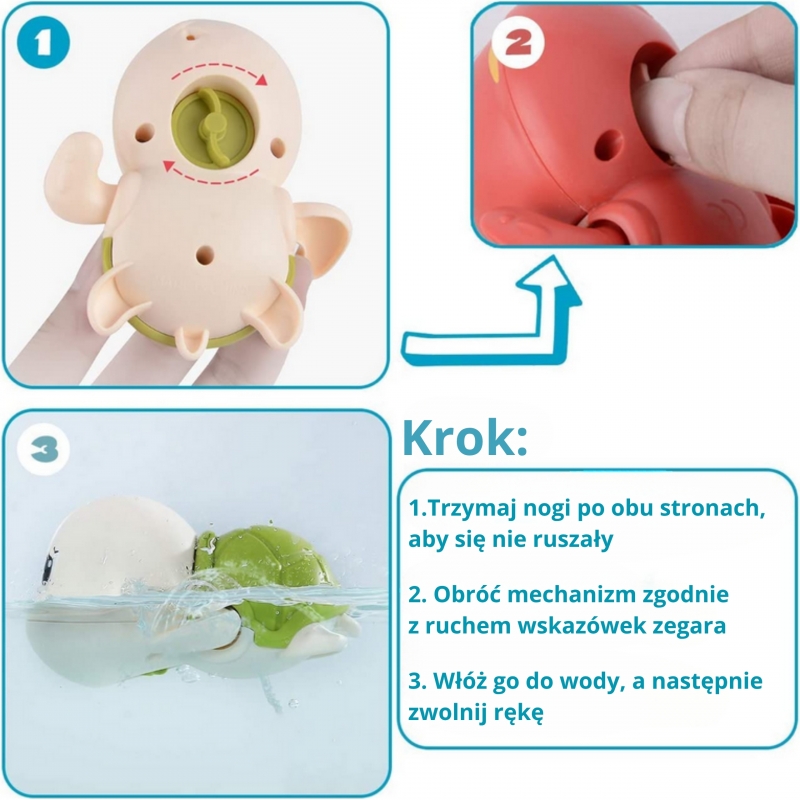 WOOPIE Żółwik Zabawka do kąpieli brązowy - Image 3