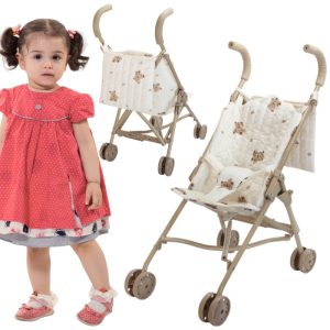 WOOPIE Royal Vintage Teddy Bear lėlės vežimėlis