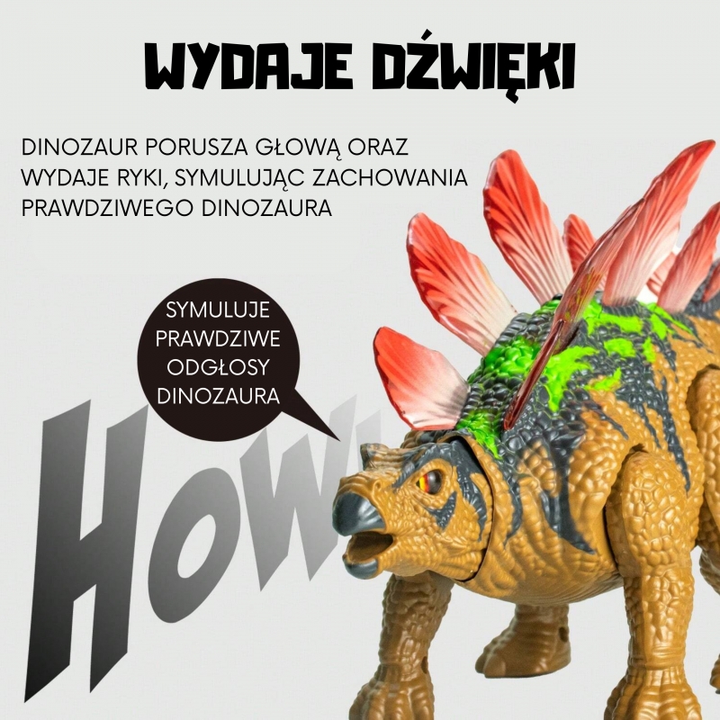 WOOPIE Nuotoliniu būdu valdomas dinozauras Stegosaurus - Image 6