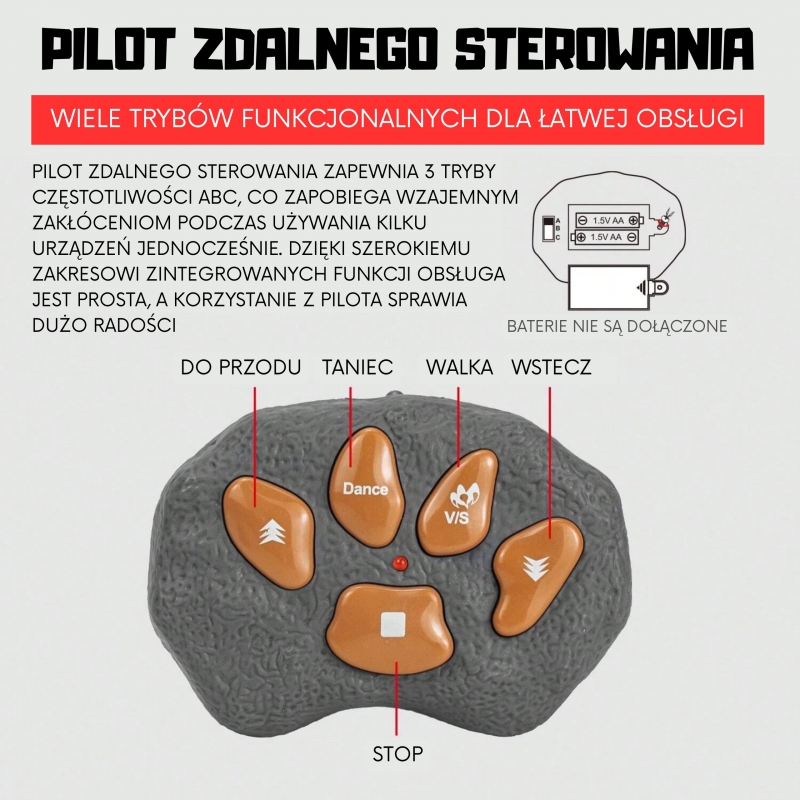 WOOPIE Nuotoliniu būdu valdomas dinozauras Stegosaurus - Image 7
