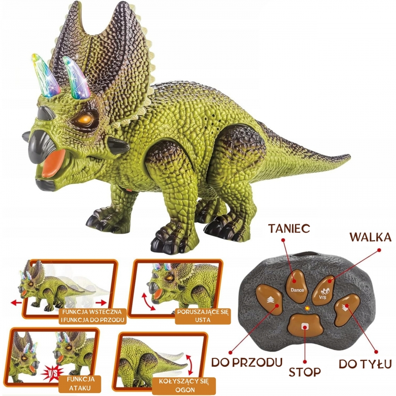 WOOPIE Nuotoliniu būdu valdomas Triceratops dinozauras - Image 2