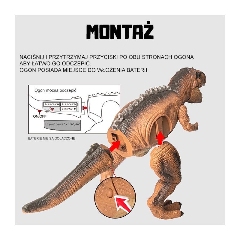 WOOPIE nuotoliniu būdu valdomas T-Rex dinozauras - Image 6
