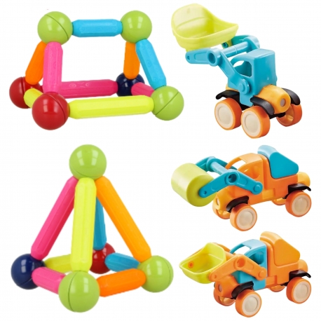 WOOPIE Magnetiniai blokai Transporto priemonės 52 vnt. - Image 3