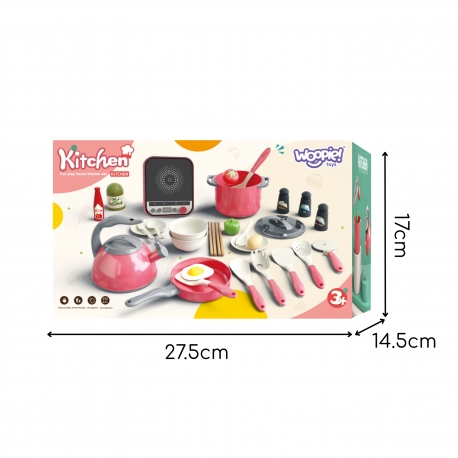 WOOPIE Virtuvės įrankių rinkinys Rožinė 24 vnt. - Image 2
