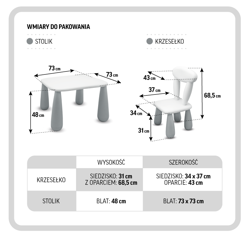 MALTEX SET LUNA Leśna FERAJNA Vaikiškas stalas + kėdė balta/žalia - Image 2