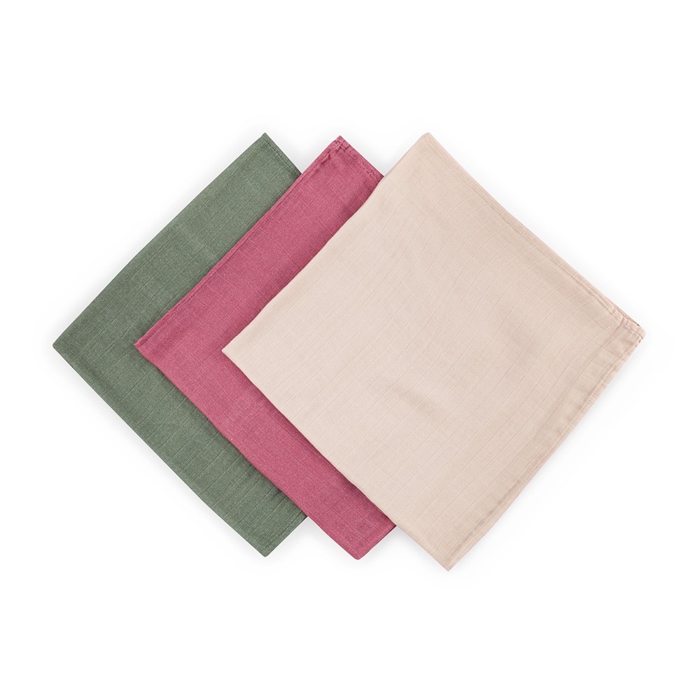 PETITE&MARS Bambuko muslino sauskelnių rinkinys 3 vnt 68x68 cm Botanic Tones - Image 2