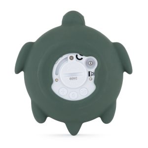 PETITE&MARS Silikoninis skaitmeninis vonios termometras Turtle Terry Misty Green