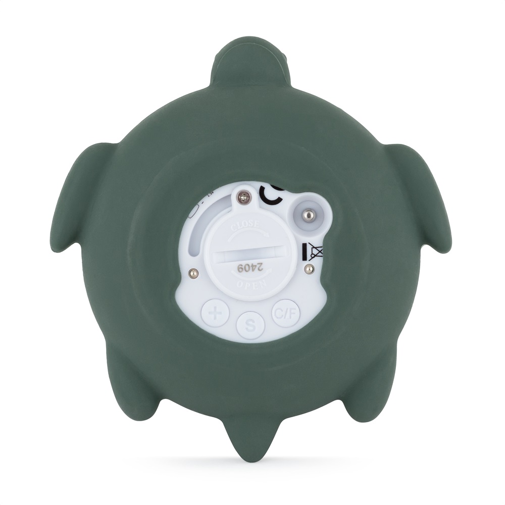 PETITE&MARS Silikoninis skaitmeninis vonios termometras Turtle Terry Misty Green - Image 2