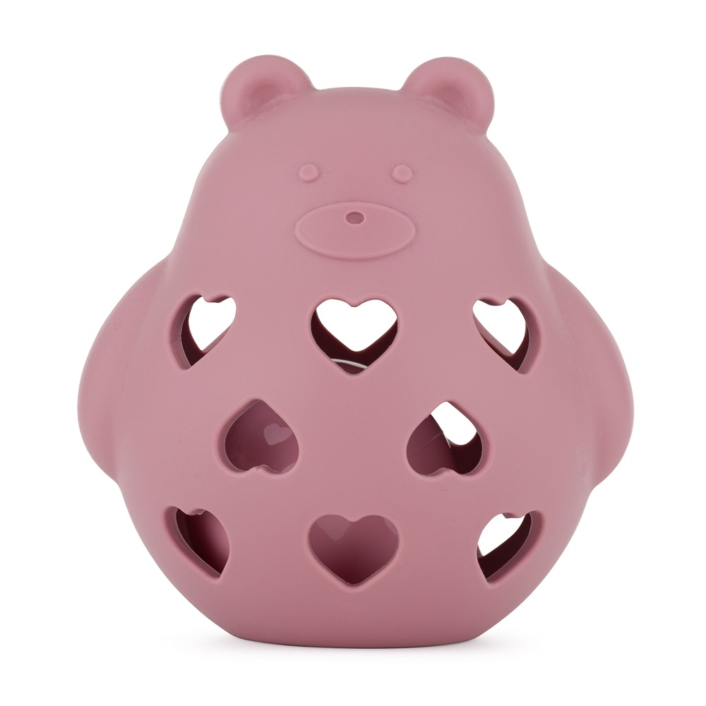 PETITE&MARS Silikoninis barškučio žaislas Bear Basil Dusty Rose - Image 2