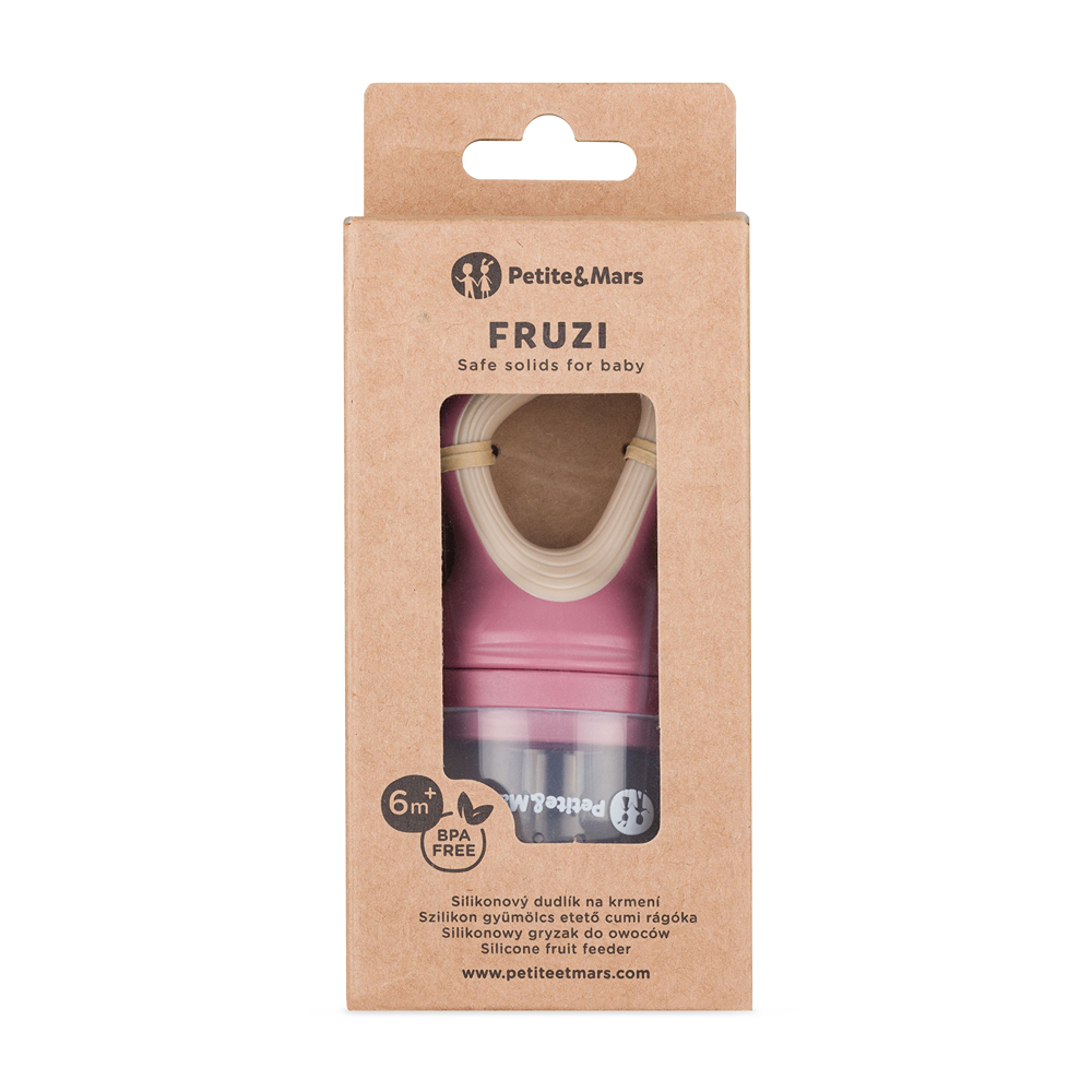 PETITE&MARS Silikoninis vaisinis kramtukas kūdikiams Fruzi Rose Sand 6 m+ - Image 4